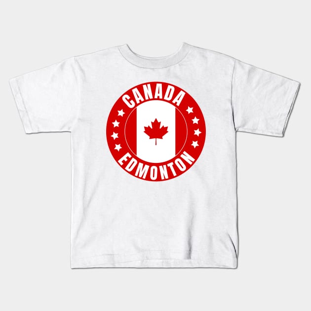 Edmonton Kids T-Shirt by footballomatic